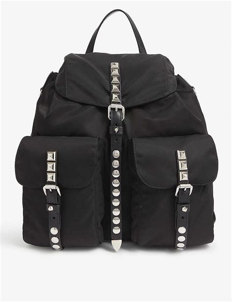 prada backpack with studs|prada backpack outlet.